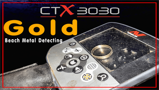 ctx 3030 gold setting for metal detecting on the beach