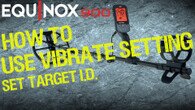 how to set the Minelab Equinox 900 to Vibrate on targets