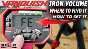 where to find minelab Vanquish iron volume