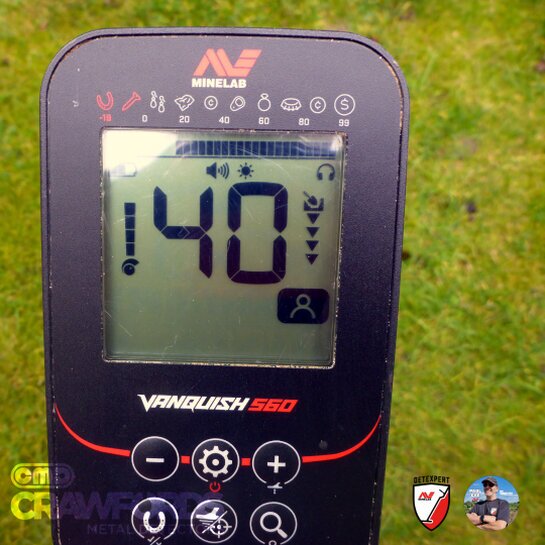 Vanquish 560 Screen Main screen of the minelab Vanquish 560 and what the icons mean