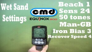 minelab equinox beach settings