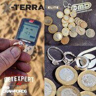 finds made metal detecting on the beach with the Minelab X Terra