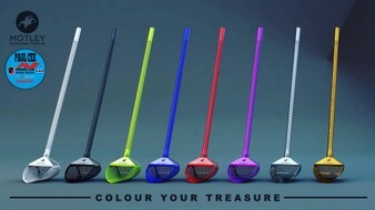 Motley sandscoops have various colours available to be unique for the detectorist